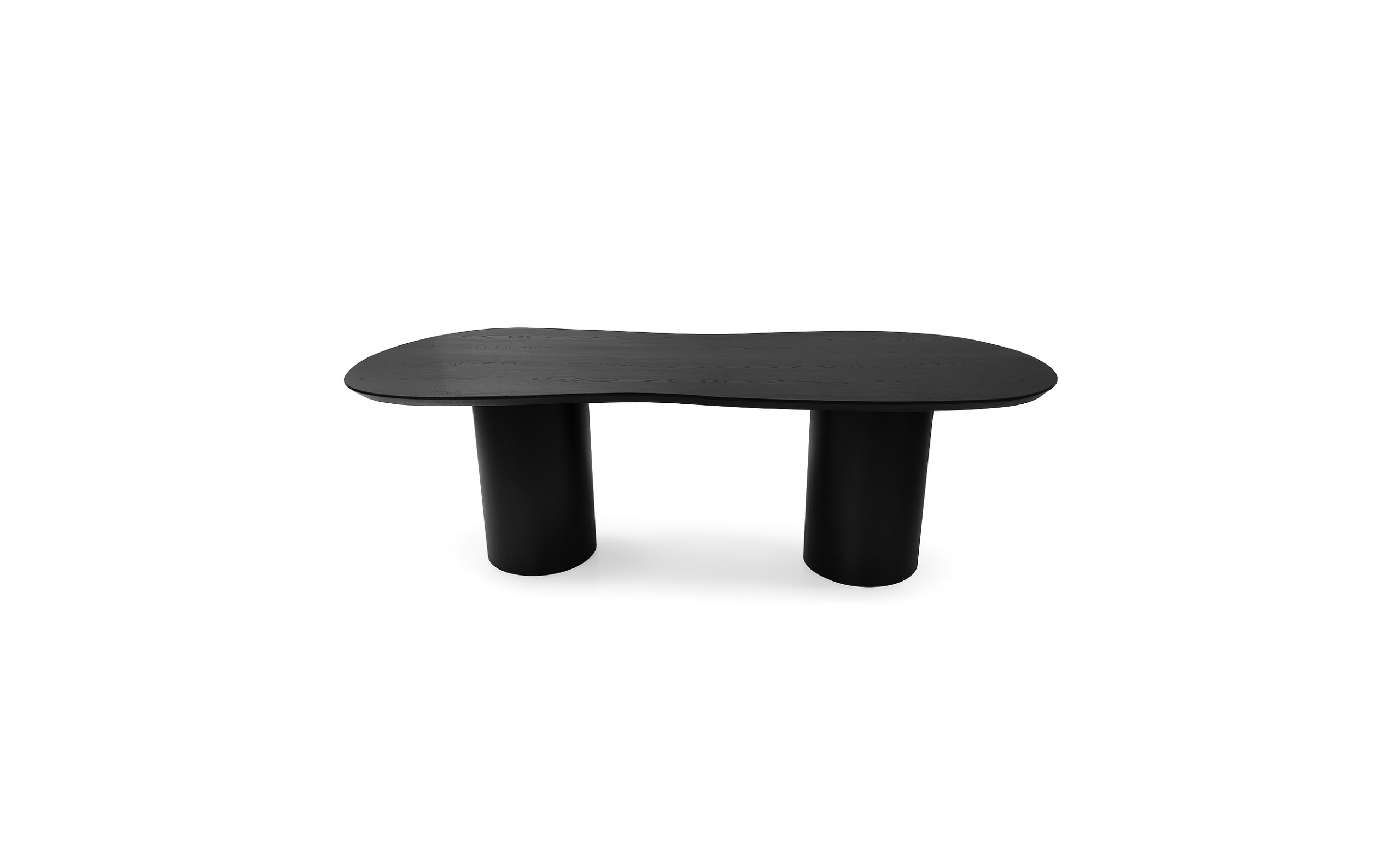 Bodrum Siyah Ahşap Masa