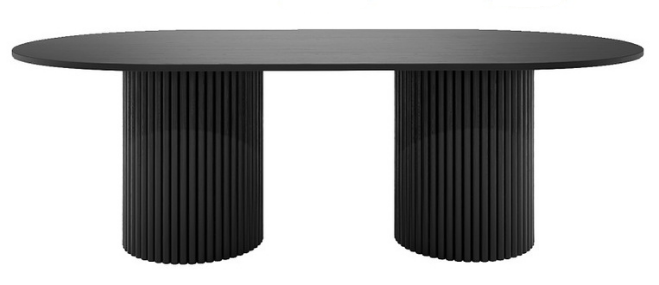 Nero Oval Siyah Masa