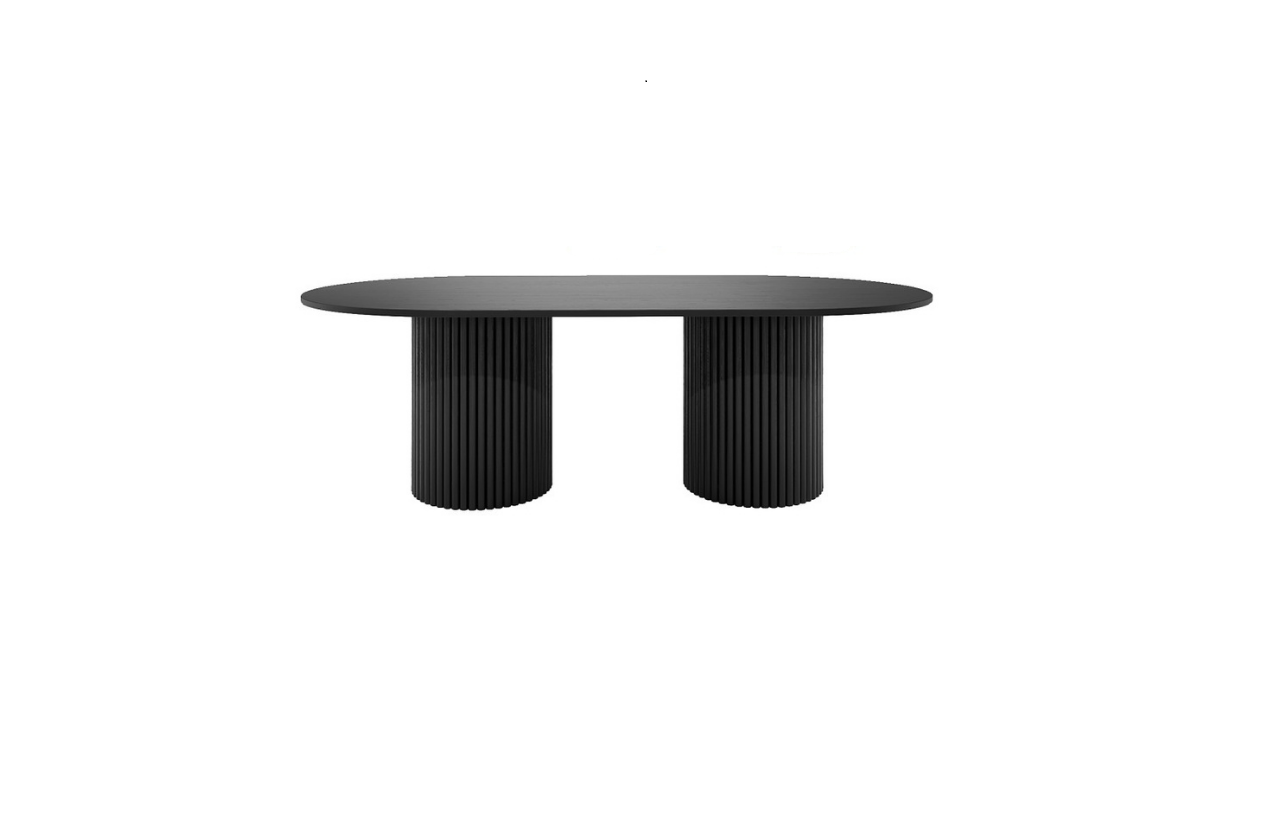 Nero Oval Black Table