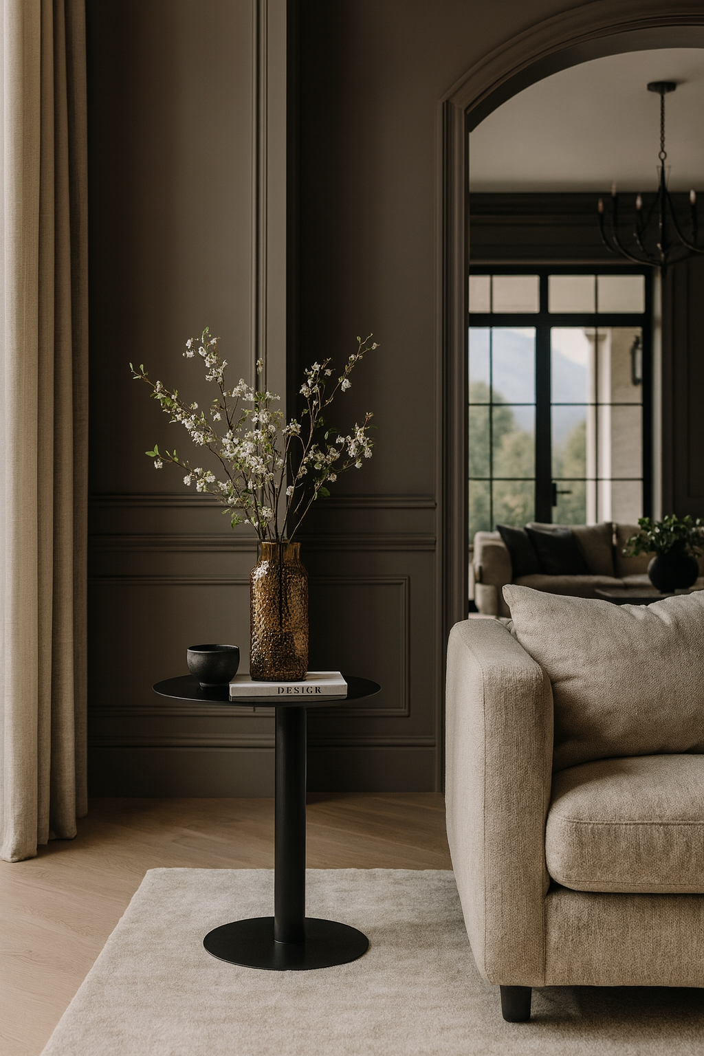 Siyah Metal Yan Sehpa