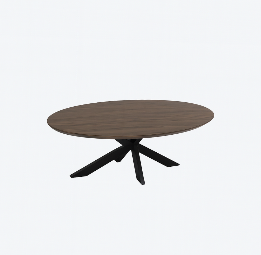 Oval Ceviz Orta Sehpa