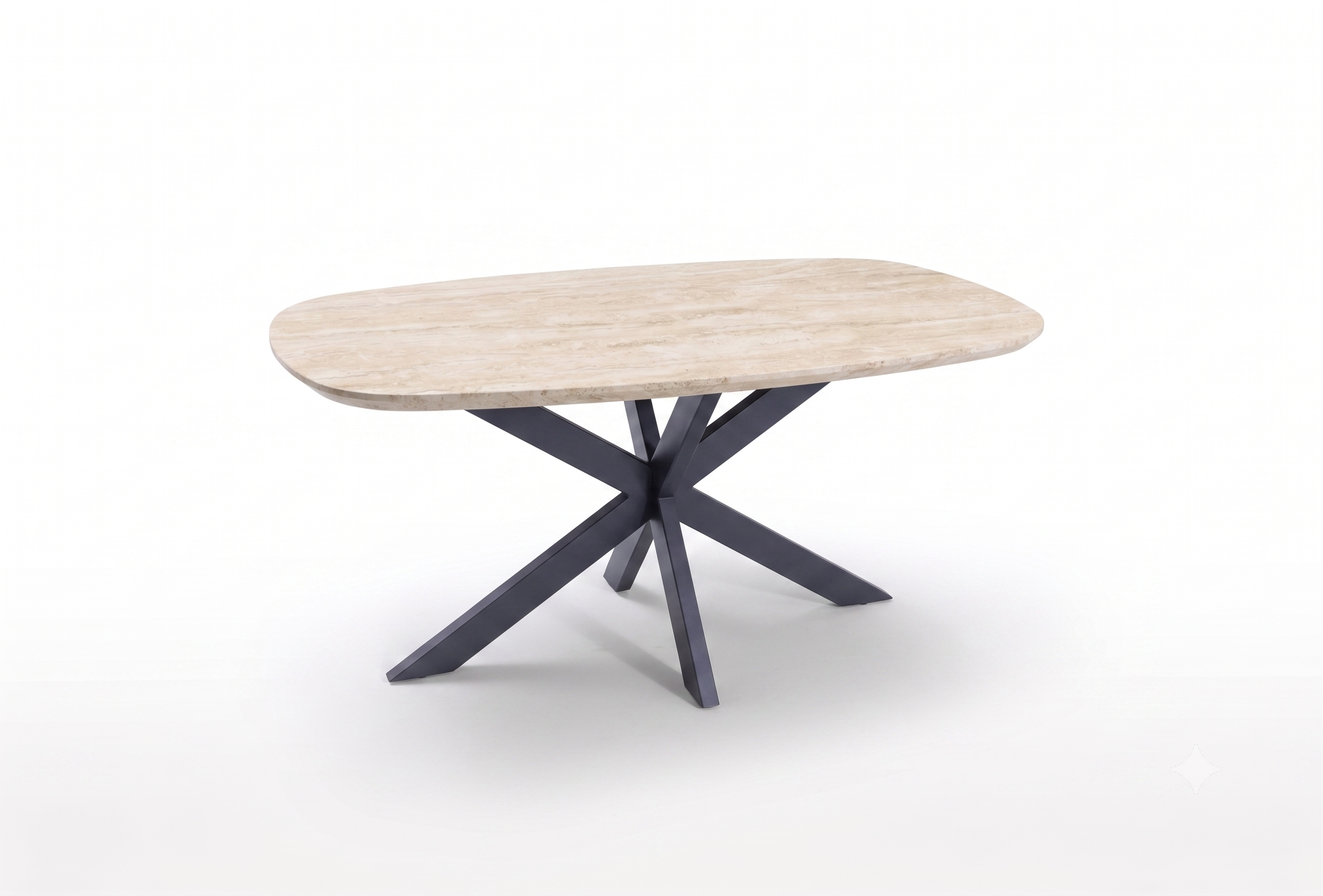 Radious Travertine Table
